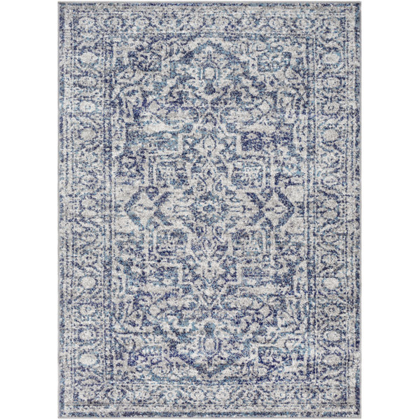 Ranck Distressed Navy/Baby Blue Area Rug & Reviews Joss & Main